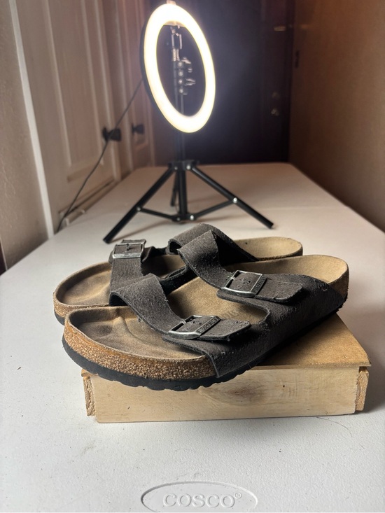 Birkenstock Arizona Black Suede Leather Sandals #arizona Sz 45 / US 12 main image 4